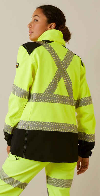 Rebar Hi-Vis Softshell Jacket Back
